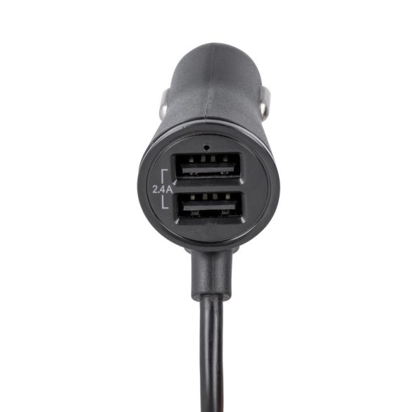 Maxlife MXCC-03 2x2 USB univerzális autós töltő, gyorstöltő, utas adapterrel, fekete