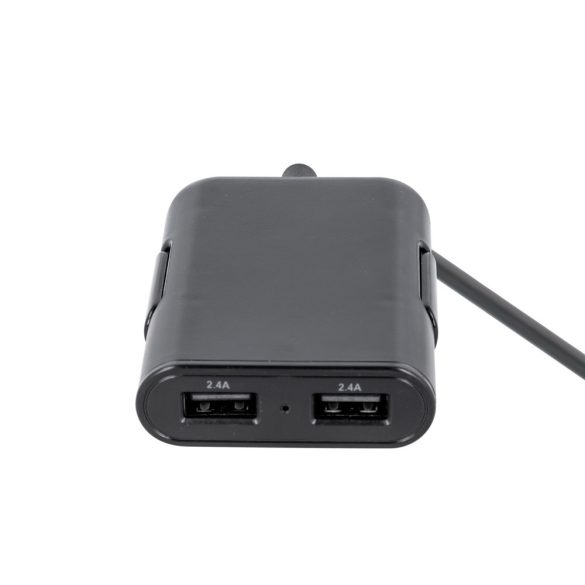 Maxlife MXCC-03 2x2 USB univerzális autós töltő, gyorstöltő, utas adapterrel, fekete
