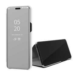   Clear View Case cover Samsung Galaxy S10 Lite/A91 oldalra nyíló tok, ezüst