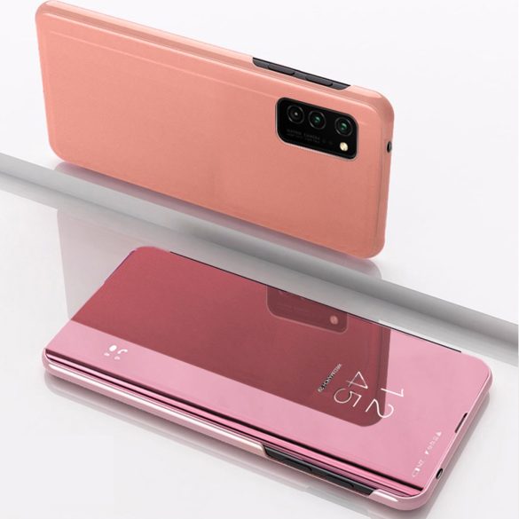 Clear View Case cover Huawei P30 Pro oldalra nyíló tok, rózsaszín
