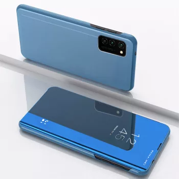   Clear View Case cover Samsung Galaxy S10 Lite/A91 oldalra nyíló tok, kék