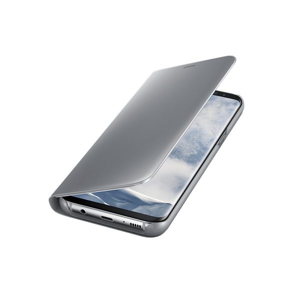 Clear View Case cover Samsung Galaxy S20 Plus/S20 Plus 5G oldalra nyíló tok, ezüst
