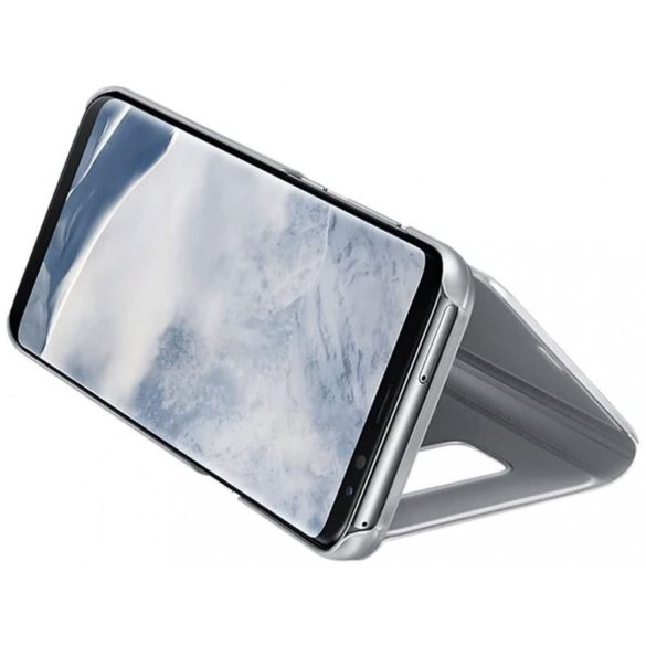 Clear View Case cover Samsung Galaxy S20 Ultra/S20 Ultra 5G/S20 Ultra 5G oldalra nyíló tok, ezüst