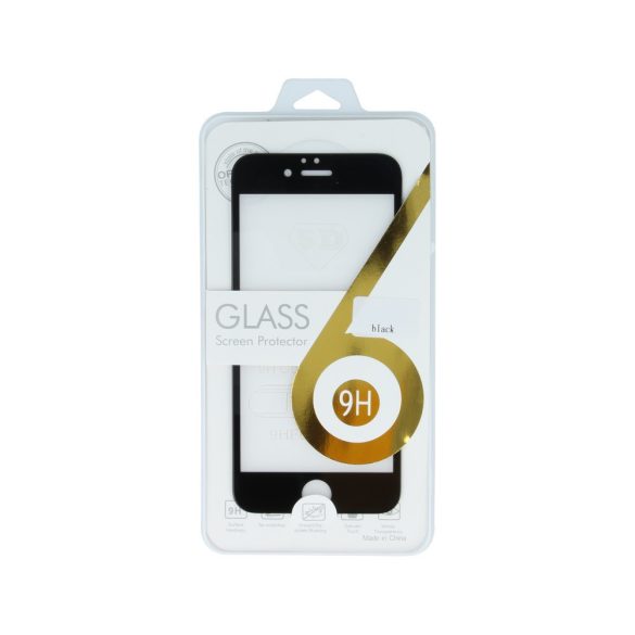 iPhone 12 Pro Max 5D Full Glue teljes kijelzős edzett üvegfólia, 9H keménységű, fekete