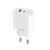 Maxlife MXTC-06-25AC PD QC hálózati töltő 1x USB-C 1x USB 25W, fehér