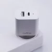 Maxlife MXTC-06-25AC PD QC hálózati töltő 1x USB-C 1x USB 25W, fehér