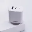 Maxlife MXTC-10-30AC PD QC hálózati töltő 1x USB-C 1x USB 30W, fehér