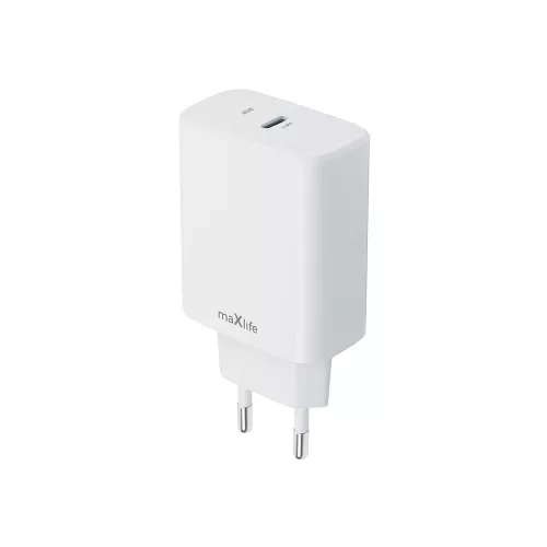 Maxlife MXTC-10-30C PD QC hálózati töltő 1x USB-C 30W, fehér