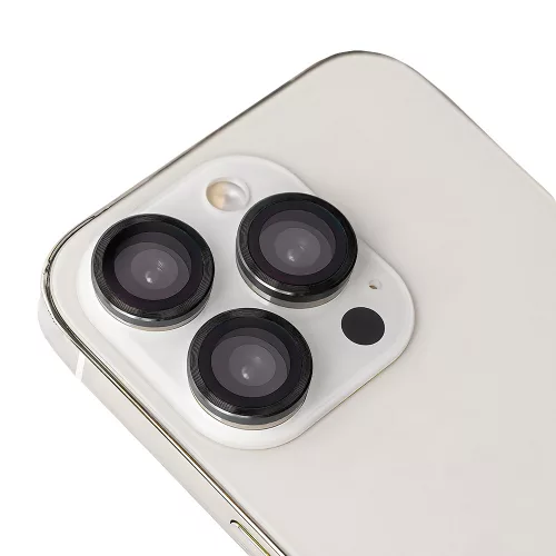 Set of lens glasses iPhone 16 Pro Max 6,9" black frame (3szt) kameravédő, fekete