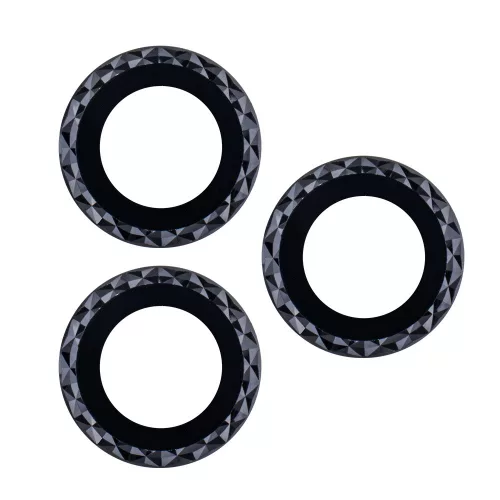 Set of lens glasses iPhone 16 Plus 6,7" black rhombus (2pcs) kameravédő