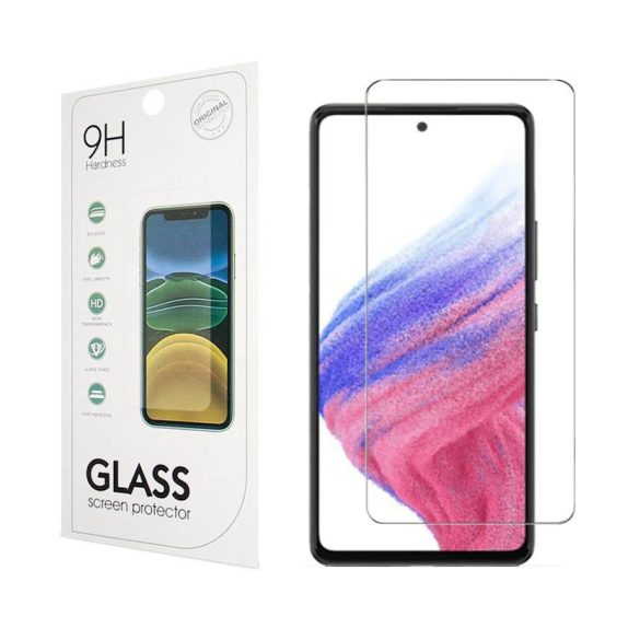 Samsung Galaxy A14 4G/A14 5G/Xiaomi Redmi 10C/Xiaomi Redmi 10 kijelzővédő edzett üvegfólia (tempered glass) 9H keménységű (nem teljes kijelzős 2.5D sík üvegfólia), átlátszó