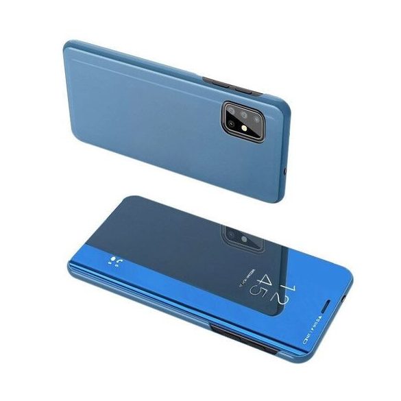 Clear View Case cover Huawei P40 oldalra nyíló tok, kék