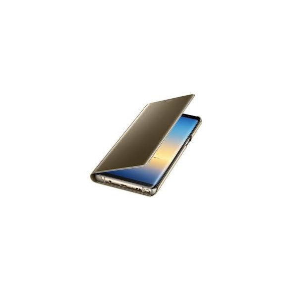 Clear View Case cover Xiaomi Mi 10 Lite oldalra nyíló tok, arany