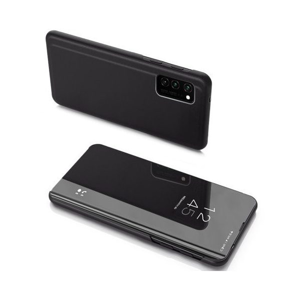 Clear View Case cover Samsung Galaxy A52 4G/5G oldalra nyíló tok, fekete