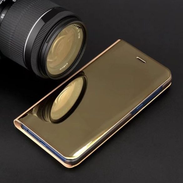 Clear View Case cover Xiaomi Mi 10T 5G/Mi 10T Pro 5G oldalra nyíló tok, arany