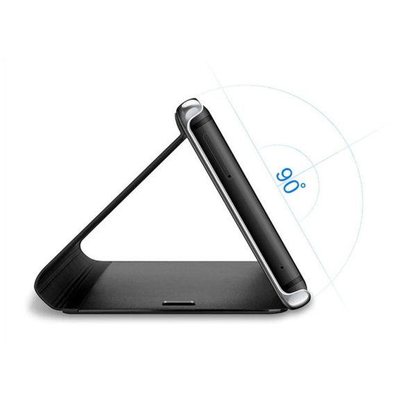 Clear View Case cover Samsung Galaxy A54 5G oldalra nyíló tok, fekete
