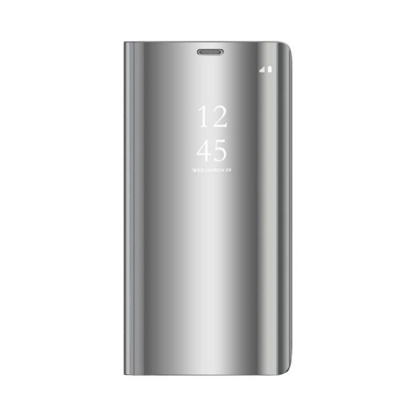 Clear View Case cover Samsung Galaxy A14 4G/A14 5G oldalra nyíló tok, ezüst