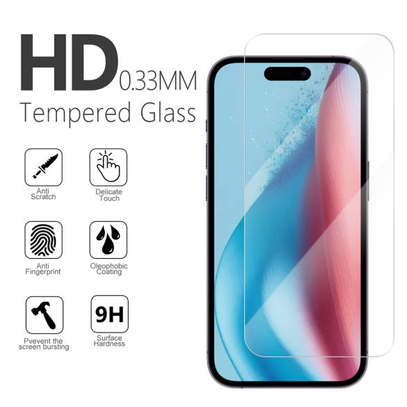 Samsung Galaxy A70 kijelzővédő edzett üvegfólia (tempered glass) 9H keménységű (nem teljes kijelzős 2.5D sík üvegfólia), átlátszó