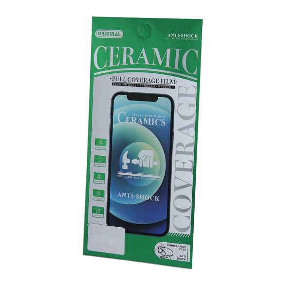 Samsung Galaxy S24 Full Glue Ceramic teljes kijelzős üvegfólia 9H keménységű, fekete