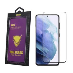   OG Premium Samsung Galaxy A05s 5D Full Glue teljes kijelzős üvegfólia (tempered glass) 9H keménységű, fekete