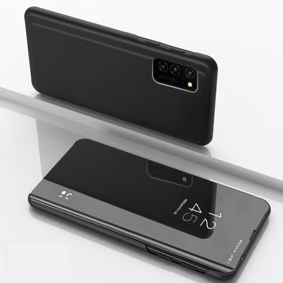 Clear View Case cover Samsung Galaxy A55 5G oldalra nyíló tok, fekete