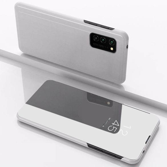 Clear View Case cover Samsung Galaxy A55 5G oldalra nyíló tok, ezüst