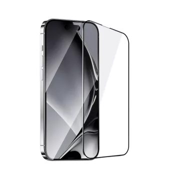   Edzett üvegfólia metal frame Samsung Galaxy S25 Plus fekete fém kerettel