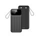 Maxlife power bank with built-in cables MXPB-06 PD QC 22,5W 10000 mAh, fekete