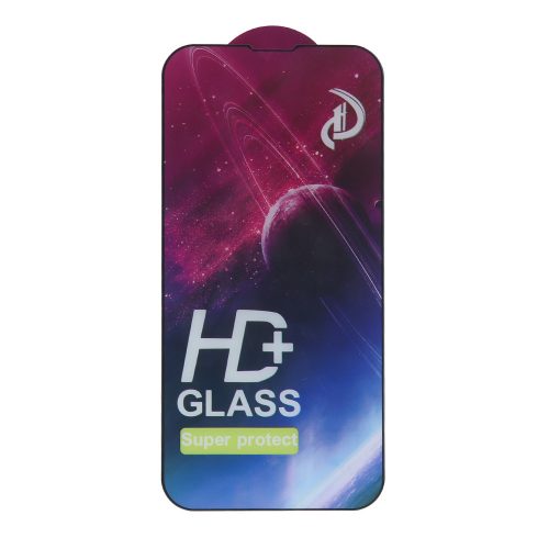 Tempered glass 9D iPhone 13 / 13 Pro / 14 / 16e 6,1" fekete kerettel edzett üvegfólia