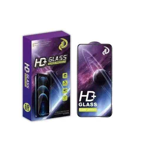 Tempered glass 9D Samsung Galaxy A07 4G black frame 10in1 edzett üvegfólia