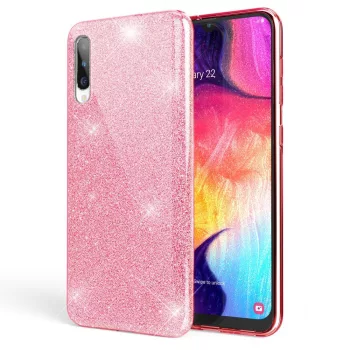   Glitter 3in1 Case Huawei P40 Lite E/Y7P hátlap, tok, rózsaszín