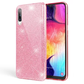   Glitter 3in1 Case Huawei P Smart (2020) hátlap, tok, rózsaszín