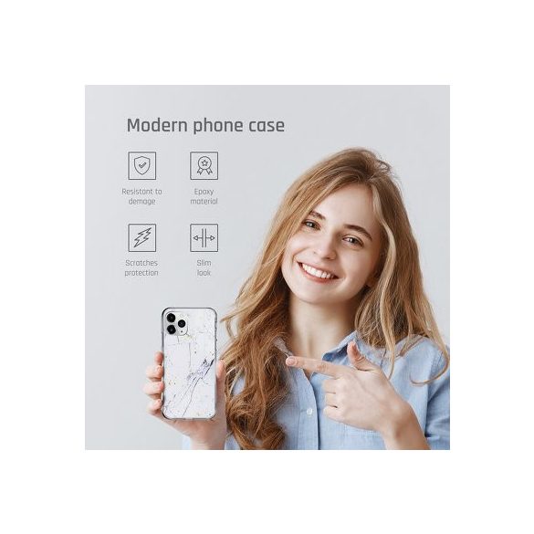 Marble 01 Huawei P Smart (2020) mintás hátlap, tok, színes