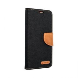   Canvas Case Xiaomi Mi 10T Lite 5G oldalra nyíló tok, fekete