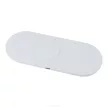 KT-IW 3in1 LED-es Qi Wireless Charger, AirPods, Apple Watch és mobiltelefon vezeték nélküli töltő, 15W, fehér