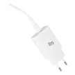 Blue Star Type C - Lightning kábellel, hálózati töltő adapter szett, gyorstöltés, 18W, fehér
