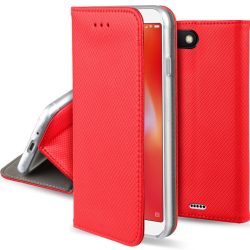 Smart Magnet Huawei Mate 30 Lite oldalra nyíló tok, piros
