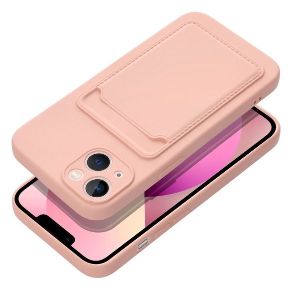 Card Case Silicone Xiaomi Redmi Note 12 4G hátlap, tok, rózsaszín