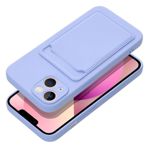 Card Case Silicone Xiaomi Redmi Note 12 5G hátlap, tok, lila