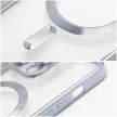 Electro Mag iPhone 13 MagSafe kameravédős hátlap, tok, ezüst-átlátszó