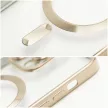 Electro Mag iPhone 13 MagSafe kameravédős hátlap, tok, arany-átlátszó