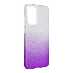   Forcell Glitter 3in1 case Samsung Galaxy A52 4G/A52 5G/A52s 5G hátlap, tok, ezüst-lila