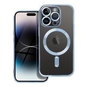   Electro Mag iPhone 14 Pro Magsafe kompatibilis kameravédős hátlap, tok, kék-átlátszó