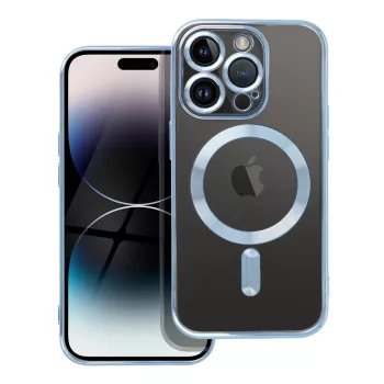   Electro Mag iPhone 14 Pro MagSafe kameravédős hátlap, tok, kék-átlátszó