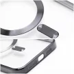 Electro Mag iPhone 14 Pro Max MagSafe kameravédős hátlap, tok, fekete-átlátszó