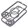 Electro Mag iPhone 14 Plus MagSafe kameravédős hátlap, tok, fekete-átlátszó