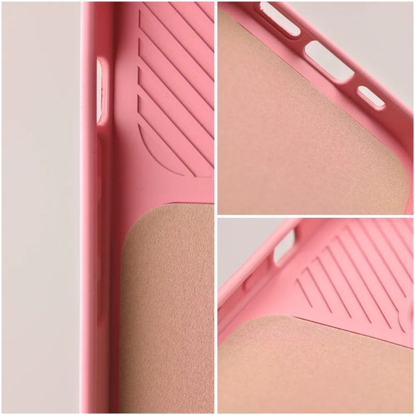 Slide Case iPhone 15 Pro szilikon hátlap, tok, világos rózsaszín