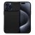 Slide Case iPhone 15 Pro Max szilikon hátlap, tok, fekete