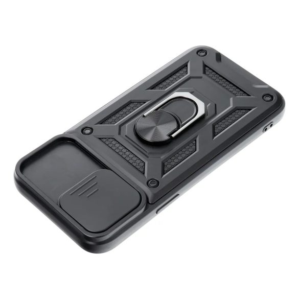 Slide Camera Armor Case iPhone 15 Pro ütésálló hátlap, tok, fekete