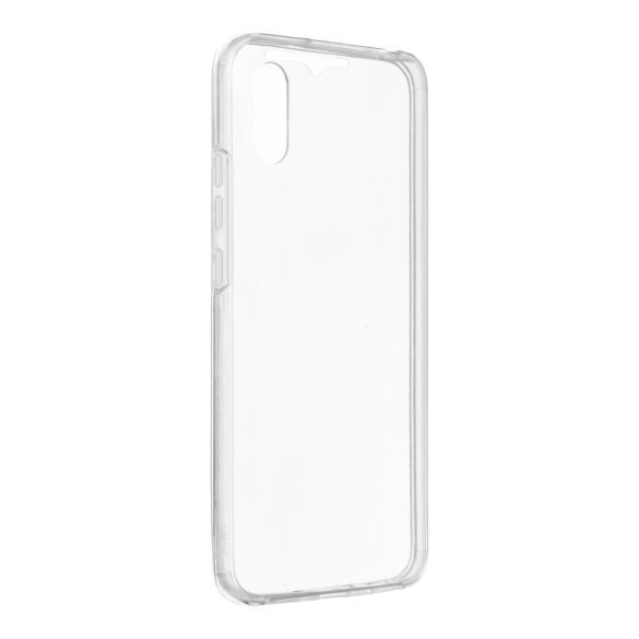 Full Cover 360 Xiaomi Redmi 9A/9AT 2 részes műanyag-szilikon elő és hátlap, tok, átlátszó